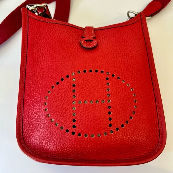 Hermes Evelyne TPM Rouge de Couer Taurillon Clemence - Picture 6 of 10